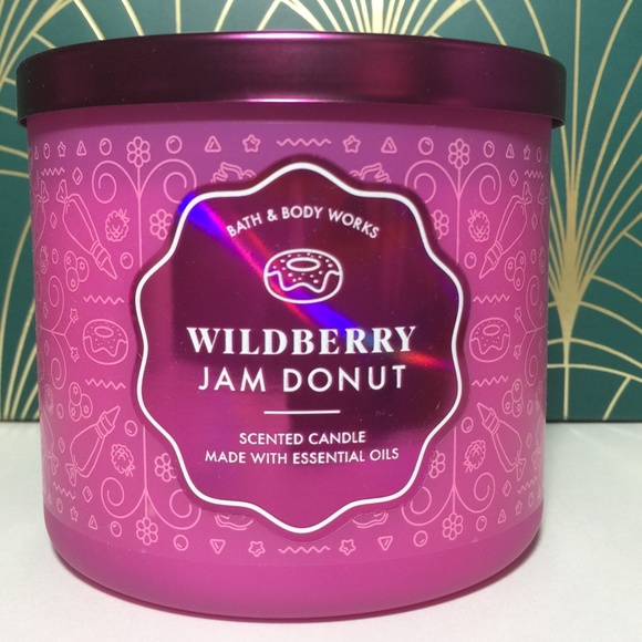WILDBERRY JAM DONUT 3 Wick Candle